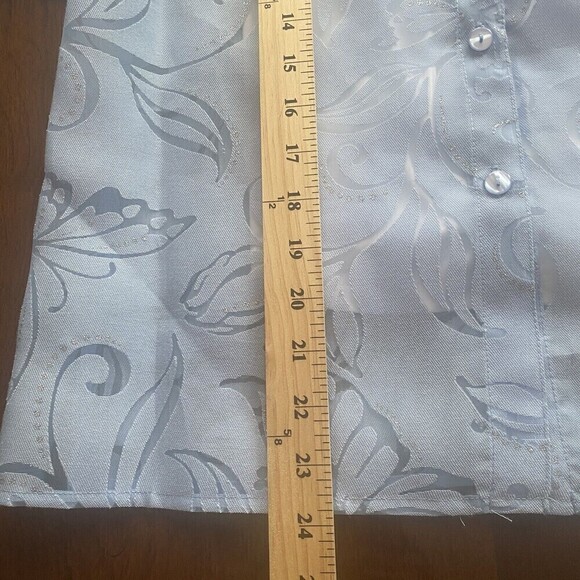 WOMEN'S ALFRED DUNNER blue FLORAL 2-FER  KNIT TOP WITH NECKLACE SP $58 New - Picture 10 of 16